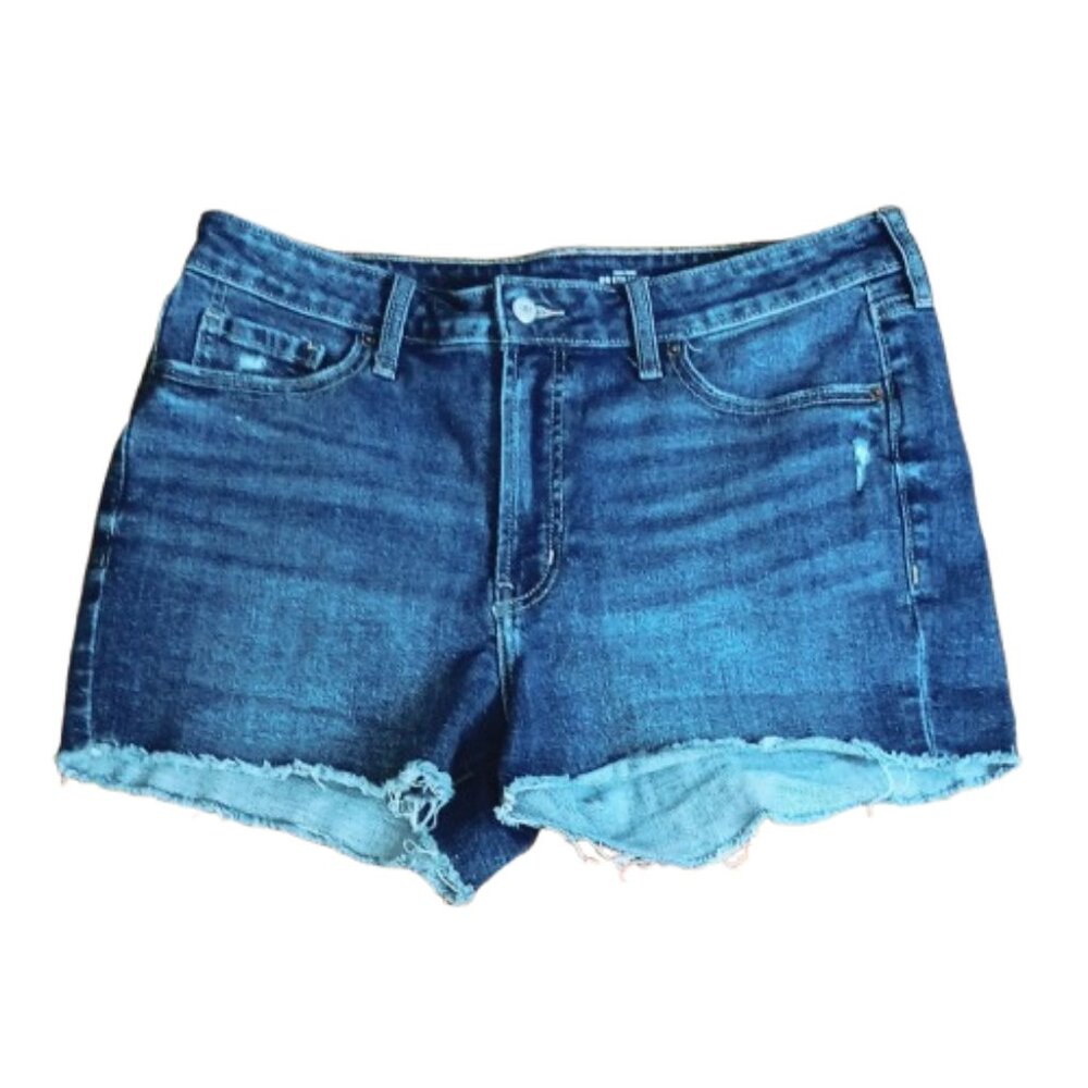 High Rise Cut Off Jean Shorts 14 Women's Old Navy Blue Stretch